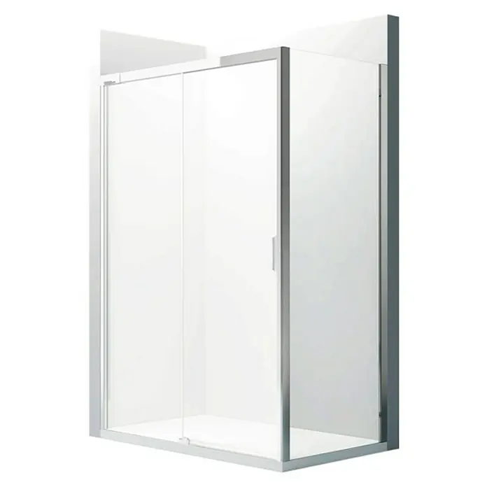 Roca Pieza lateral para mampara de ducha Naray LF - 70 x 195 cm, Espesor: 6 mm, Plata brillo