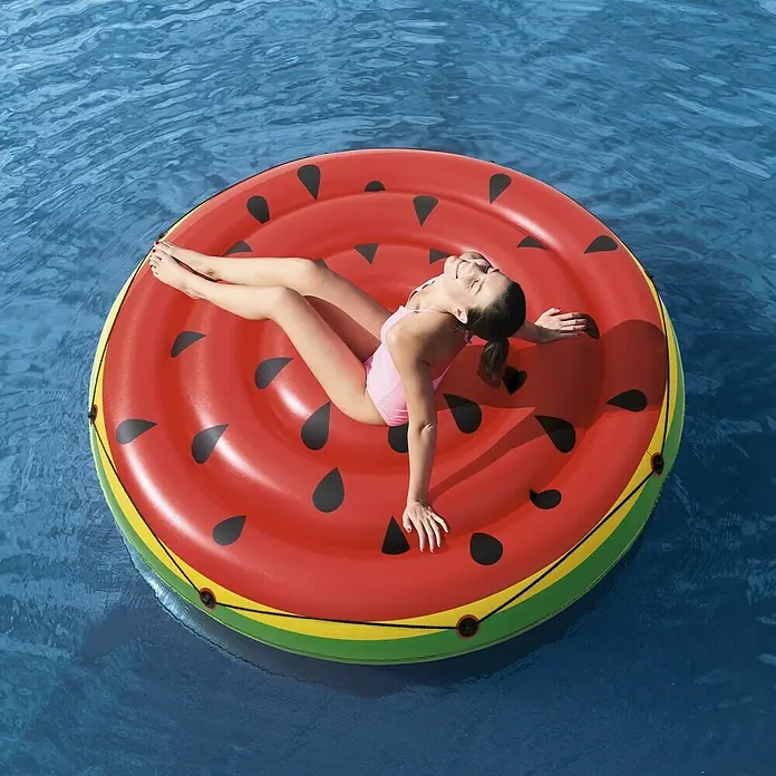 Bestway Zračni madrac na napuhavanje Watermelon Island - Ø x V: 188 x 25 cm, Lubenica - Živopisni prikaz