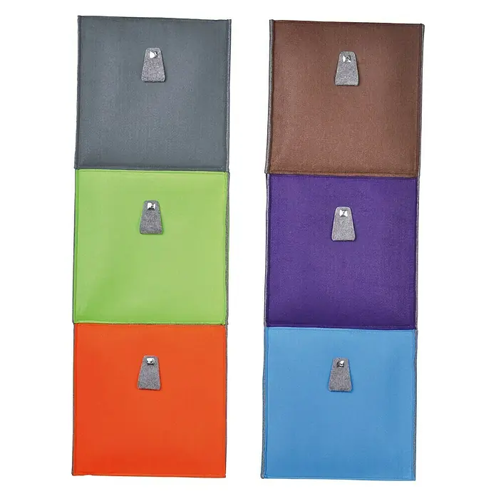 Phönix Atlanta Aufbewahrungsbox - L x B x H: 34 x 34 x 34 cm, Filz, Aqua/Grau