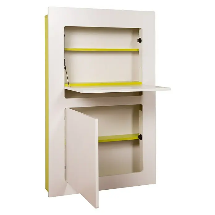 Phönix Wandschreibtisch Milano - L x B x H: 20 x 81 x 128,5 cm, Grün/Weiß - Linke Seitenansicht