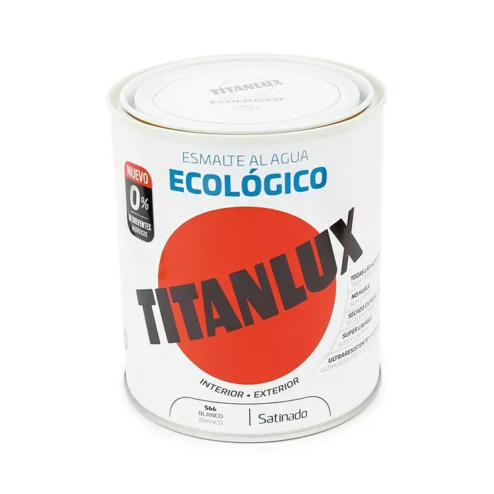 Titanlux Esmalte de color Eco - Blanco, 2,5 l, Satinado