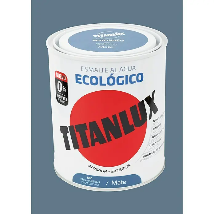 Titanlux Esmalte de color Eco - Gris marengo, 750 ml, Mate