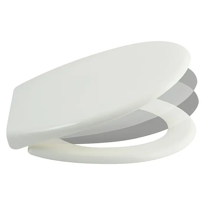 MSV Tapa de WC Tribeca - Con caída amortiguada, Plástico, Blanco