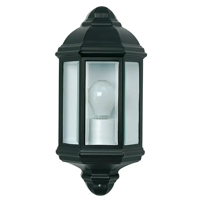 Aplique exterior Hamar - 60 W, 17,2 x 10 x 36,5 cm, Negro, IP33