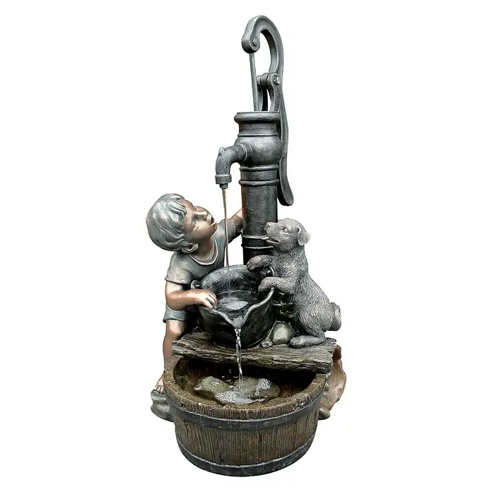 Ubbink AcquaArte Standbrunnen Regina - 38 x 40,5 x 77 cm - Ansicht von oben