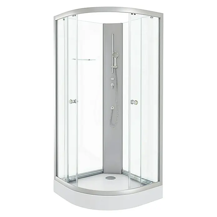 Cabina de ducha White Sea - 90 x 90 x 210 cm, Blanco/gris