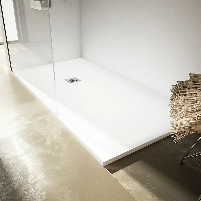 Torvisco Plato de ducha X_F pizarra - L x An: 70 x 120 cm, Blanco