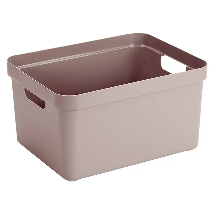 Sunware Aufbewahrungsbox Sigma Home - L x B x H: 45,3 x 35,4 x 24,3 cm, Kunststoff, Rosa - Linke Seitenansicht