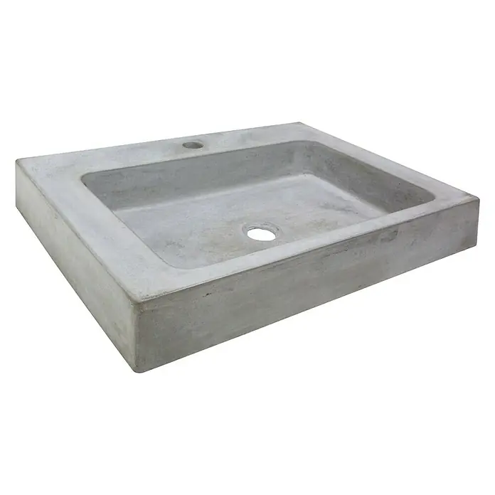 Lavabo de sobremesa Zement - 60,5 x 45,5 cm, Medio, Cemento