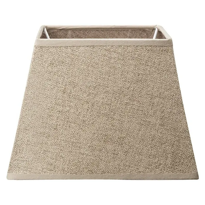 Home Sweet Home Lampenschirm Melrose - L x B x H: 20 x 20 x 14 cm, Taupe, Stoff, Eckig - Vorderansicht