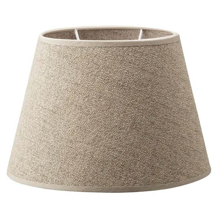 Home Sweet Home Lampenschirm Melrose - Ø x H: 24 x 16 cm, Taupe, Stoff, Oval - Vorderansicht