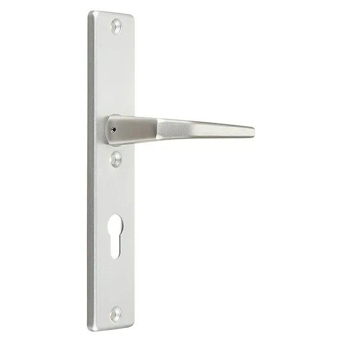 Abus Schutzbeschlag SB 500 - Wohnungsabschlusstür, Aluminium, Türstärke: 37 mm - 42 mm, Knopf außen, Drücker innen - Vorderansicht