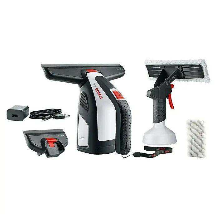 Bosch Akku-Fenstersauger GlassVac - Flächenleistung: Ca. 105 m²/Akkuladung, Akkutyp: Li-Ionen