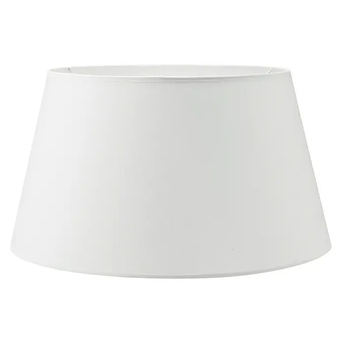 Home Sweet Home Lampenschirm Largo - Ø x H: 40 x 22 cm, Pure White, Stoff, Rund - Vorderansicht