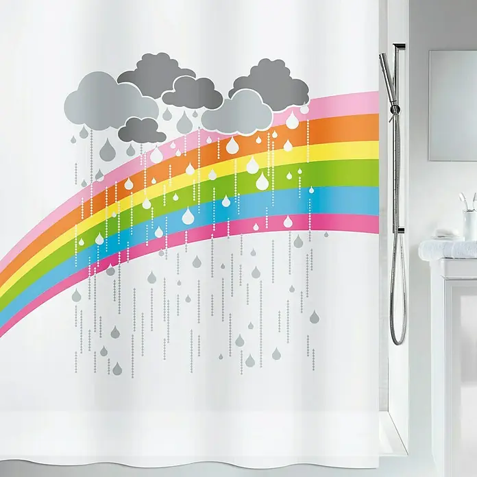 Spirella Cortina de baño Peva Arc en Ciel - An x Al: 180 x 200 cm, Multicolor