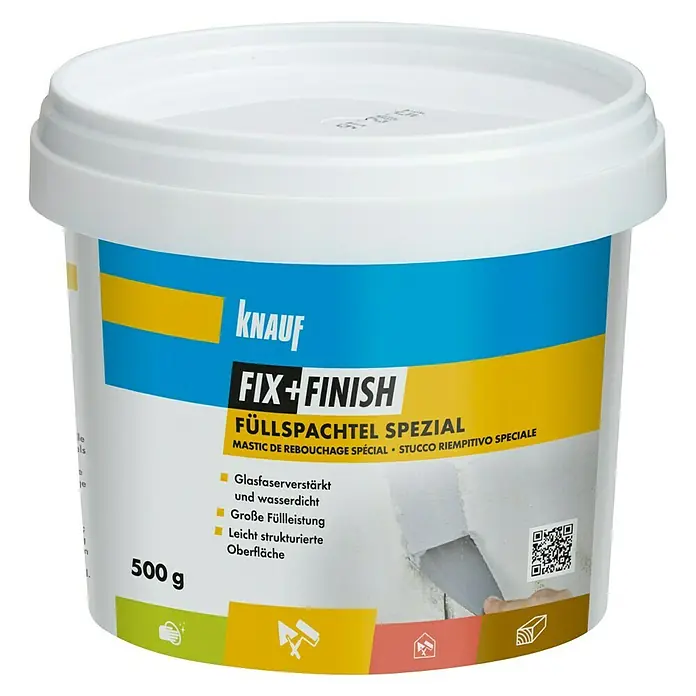 Knauf Fix+Finish Füllspachtel Spezial - 500 g - Vorderansicht