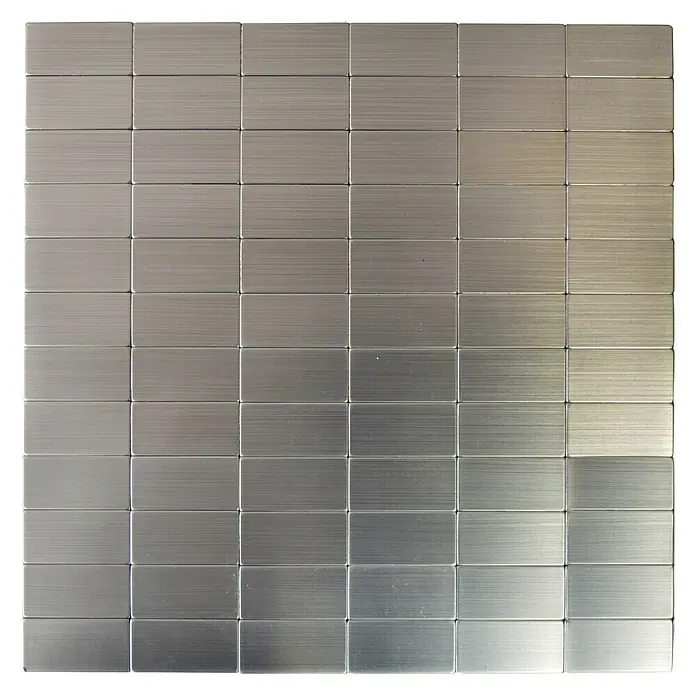 Selbstklebemosaik SAM 4MM50 - 30,5 x 30,5 cm, Metall, Silber - Ansicht von oben