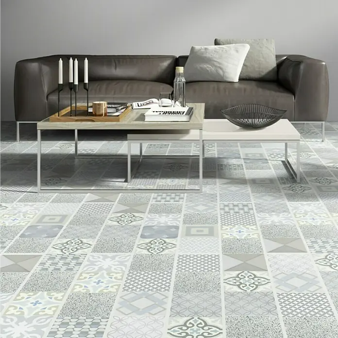 Laminat Portogallo Dolce - 1.286 x 160 x 8 mm, Fliesenoptik - Stimmungsaufnahme