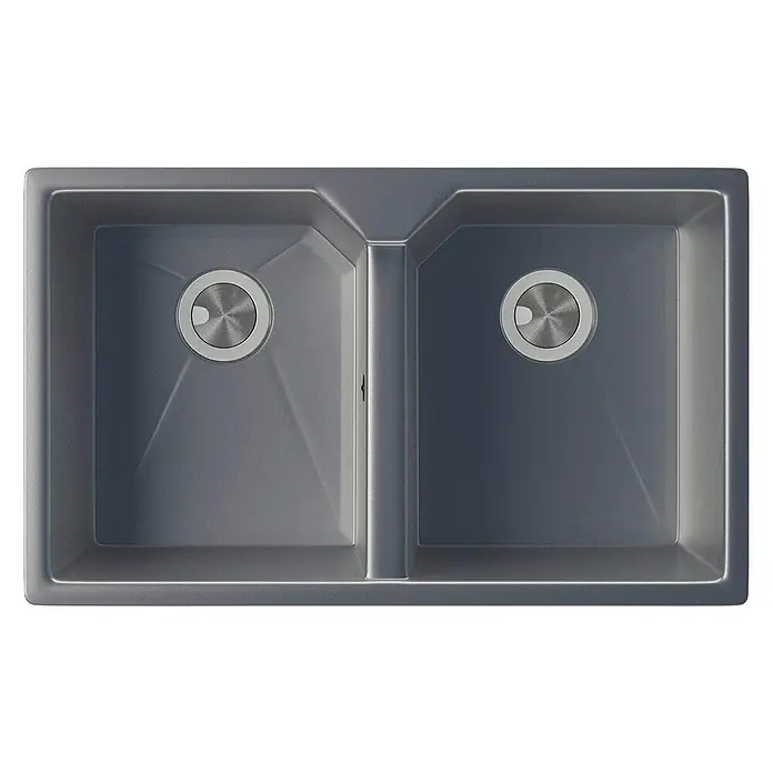 Atron Fregadero encastrable Piros - 49,5 x 81,6 cm, Acrílico, Gris, Brillante