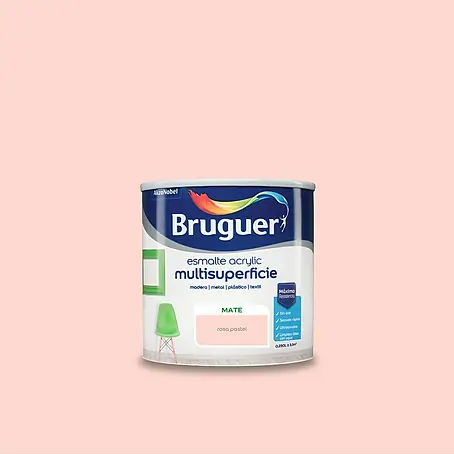 Bruguer  Esmalte de color Acrylic Multisuperficie Rosa pastel