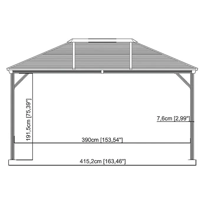 Sojag Pavillon Ventura 10 x 14 - 296 x 423 x 261 cm, Anthrazit