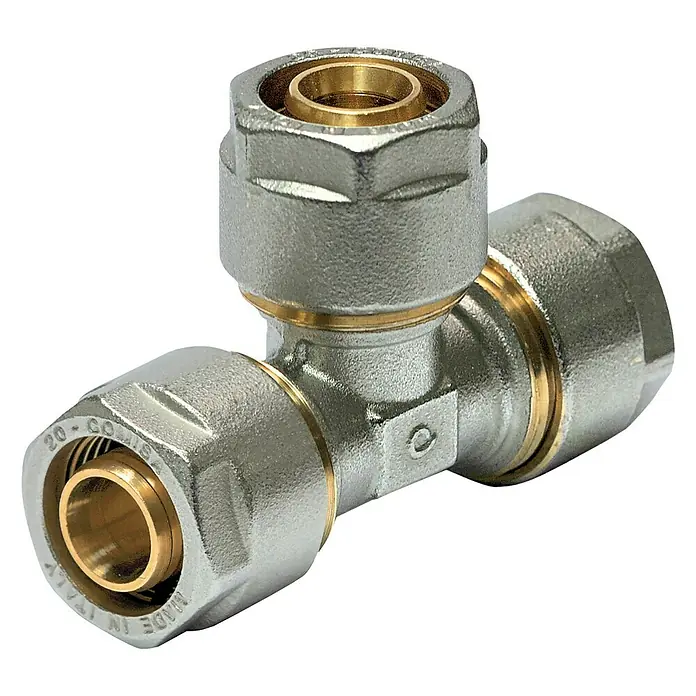 Vijčani T-komad - Promjer: 3 x 26 mm, Poniklano