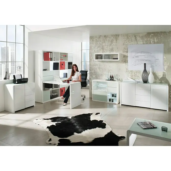 Phönix Atlanta Regal - L x B x H: 38 x 99,8 x 78,8 cm, Weiß - Stimmungsaufnahme