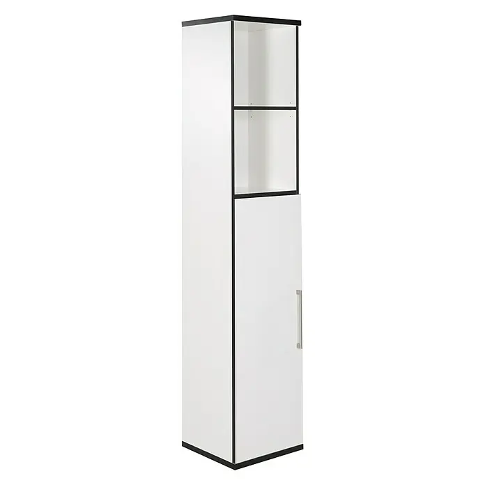 Phönix Chicago Regal - L x B x H: 40 x 40 x 196 cm, Weiß/Schwarz, Traglast: 5 kg/Boden - Anwendungsbeispiel