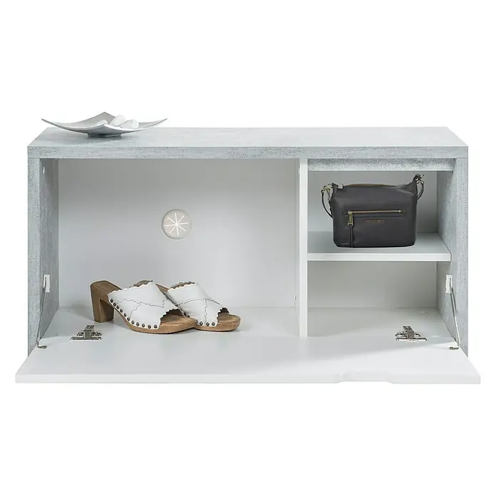 Phönix Bruno Sitzbank - L x B x H: 36 x 90 x 46,7 cm, Grau/Weiß - Anwendungsbeispiel