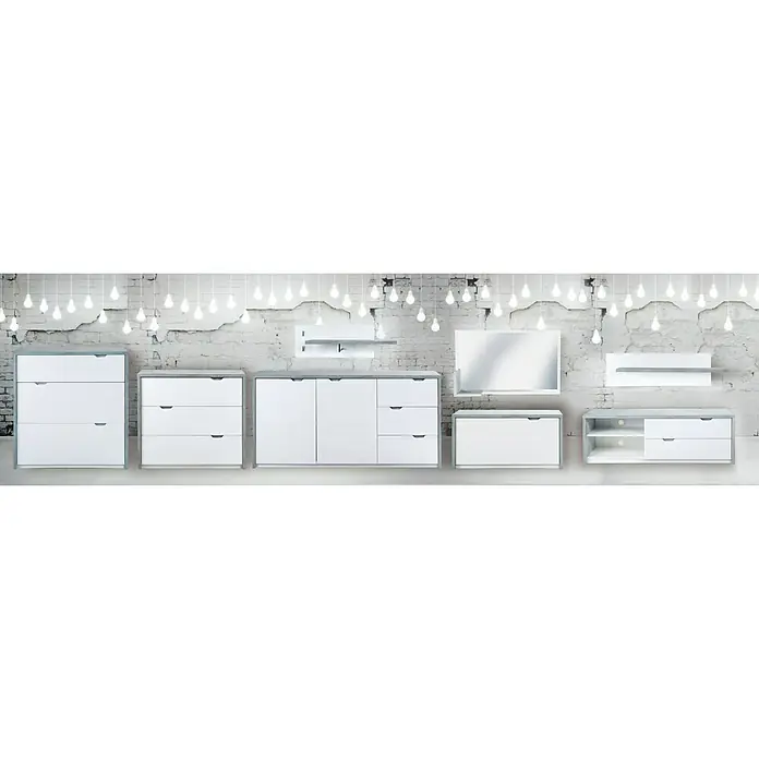 Phönix Bruno Kommode - L x B x H: 40 x 90 x 80,7 cm, Grau/Weiß - Stimmungsaufnahme