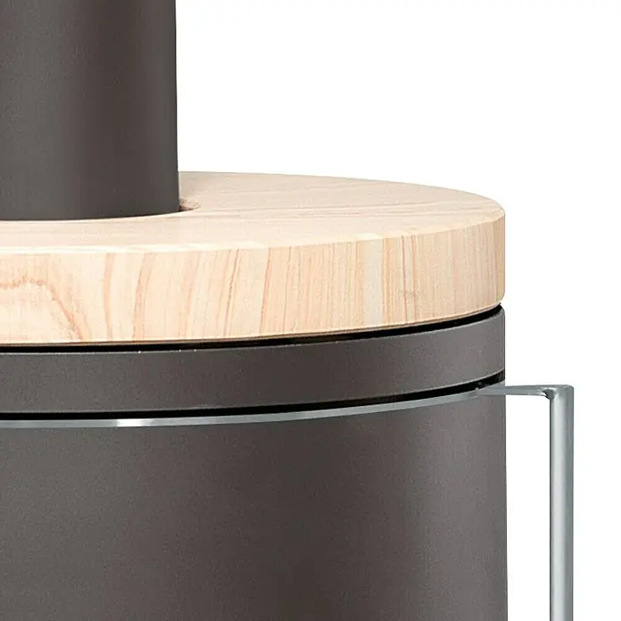 Justus Kaminofen Faro 2.0 - 6 kW, Raumheizvermögen: 124 m³, Material Abdeckung: Sandstein, Schwarz - Detailaufnahme