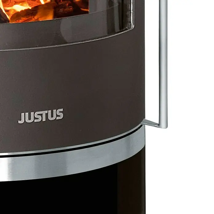 Justus Kaminofen Faro 2.0 - 6 kW, Raumheizvermögen: 124 m³, Material Abdeckung: Speckstein, Schwarz - Detailaufnahme