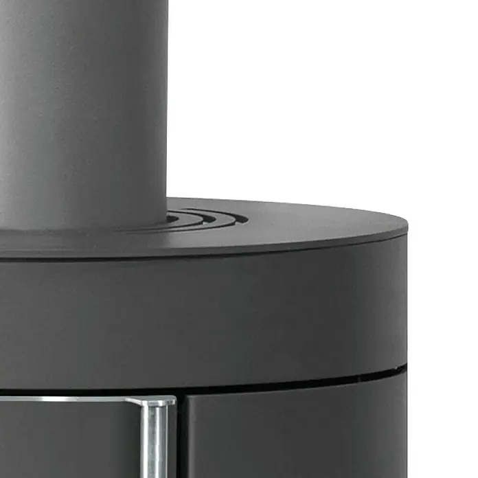 Justus Kaminofen Mino 2.0 - 5 kW, Raumheizvermögen: 88 m³, Material Abdeckung: Stahl, Schwarz - Detailaufnahme