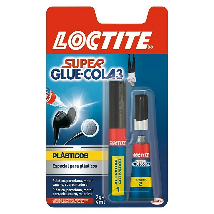 Loctite Adhesivo instantáneo Super glue-3 Plásticos Difíciles - 2 g