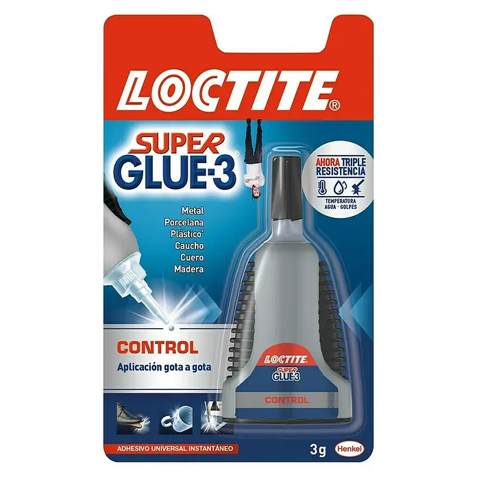 Loctite Adhesivo instantáneo Super glue-3 Control - 3 g