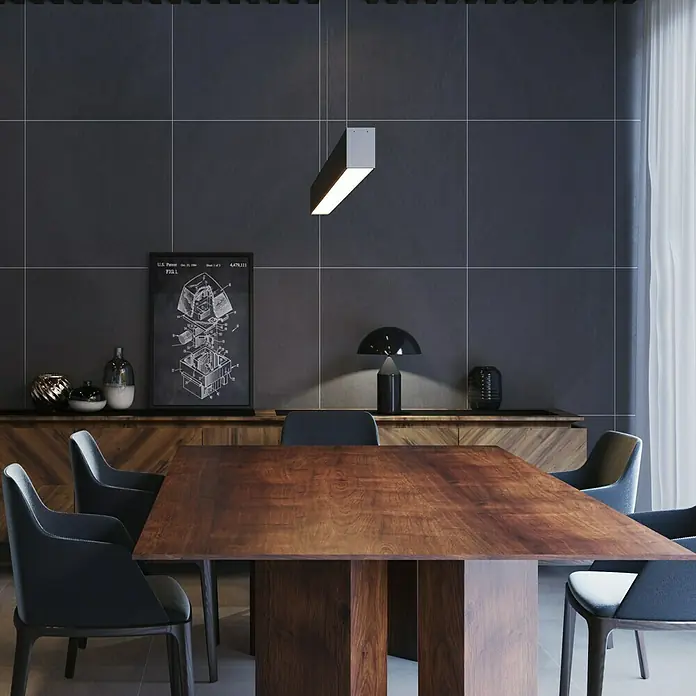 Pavimento porcelánico Alpes - 75 x 75 cm, Grafito, Efecto cemento - Foto ambiente
