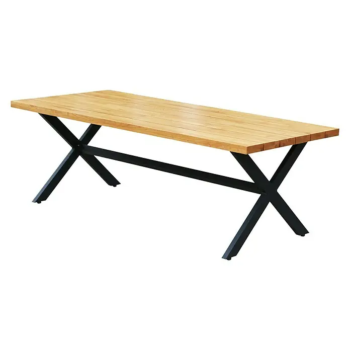 Gartentisch - L x B: 220 x 100 cm, Material Tischplatte: Holz - Rechte Seitenansicht