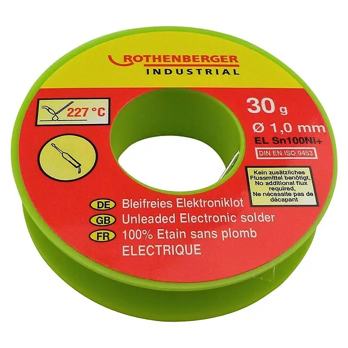 Rothenberger Industrial Žica za meko lemljenje - Promjer: 1 mm, 30 g - Pogled sprijeda