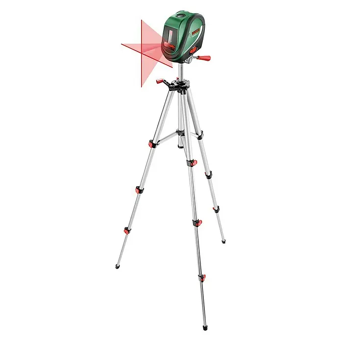 Bosch Kreuzlinienlaser Universal Level 2 - Max. Arbeitsbereich: 10 m, Mit Stativ - Linke Seitenansicht