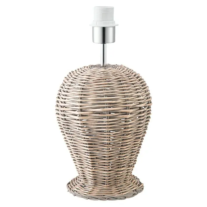 Home Sweet Home Lampenfuß Rattan - 40 W, Farbe: Braun, Höhe: 45 cm