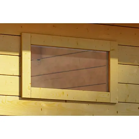 Karibu  Gartenhaus-Fenster