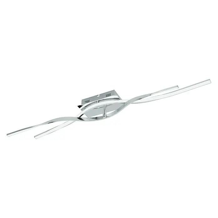 Eglo Plafón LED Nevado - 20 W, L x An x Al: 10 x 100 x 8,5 cm, Cromo, Blanco cálido