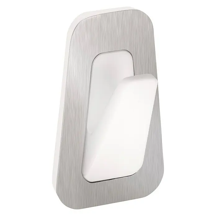 Tesa Powerstrips Waterproof Colgador adhesivo S - Acero inoxidable, Plateado, Blanco