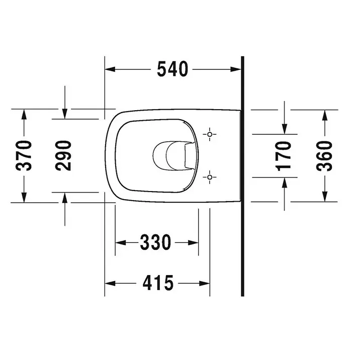 Duravit DuraStyle Wand-WC - Spülrandlos, Ohne Spezialglasur, Spülform: Tief, Sichtbarkeit Befestigung: Verdeckt, Weiß
