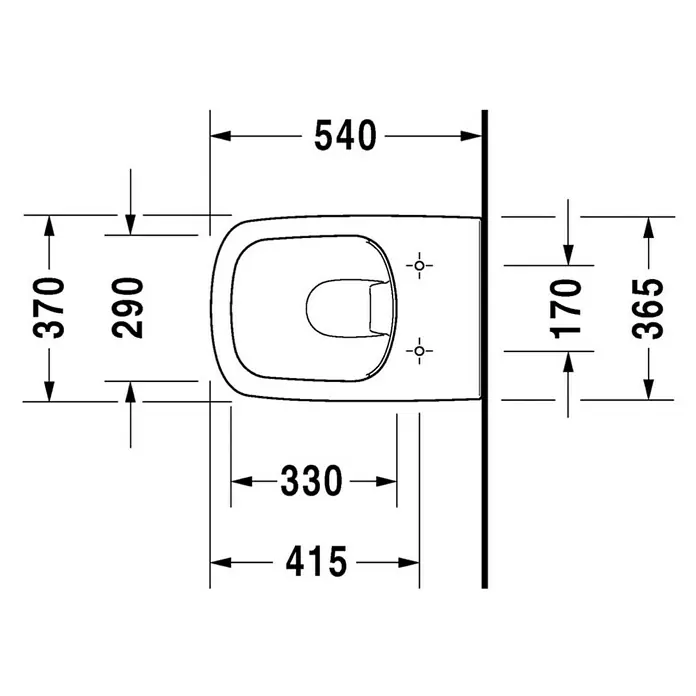 Duravit DuraStyle Wand-WC - Spülrandlos, Mit schmutzabweisender Glasur, Spülform: Tief, Sichtbarkeit Befestigung: Sichtbar, Weiß