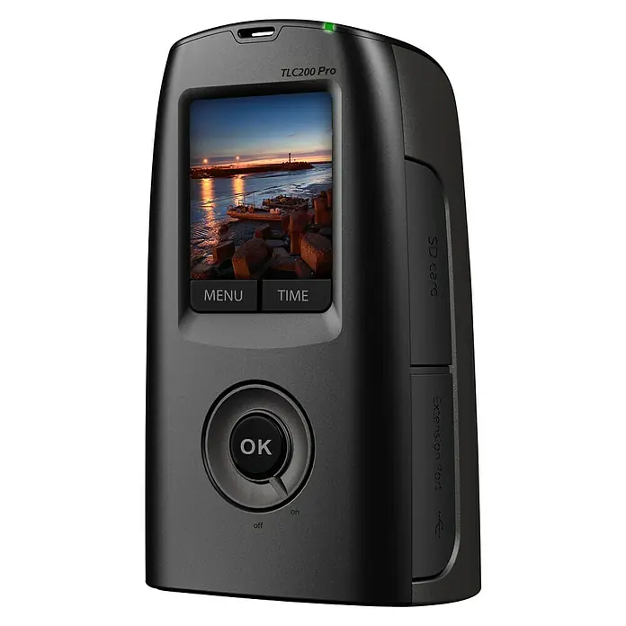 Brinno Zeitraffer-Kamera TLC 200 PRO - Auflösung: 1,3 Megapixel, Brennweite: 19 mm (35 mm entsprechend), Bildschirmtyp: 1,44″ TFT LCD - Rückansicht