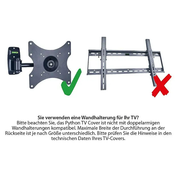 Alcasa TV-Schutzhülle Python Series 58 - 60'' - Passend für: 58 - 60″ Fernseher, 140 x 89 x 11,5 cm, Polyester