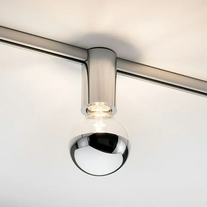 Paulmann URail Deckenleuchte Ceiling Socket - 1-flammig, 20 W, Lampenfassung: E27, Grundfarbe: Silber - Stimmungsaufnahme