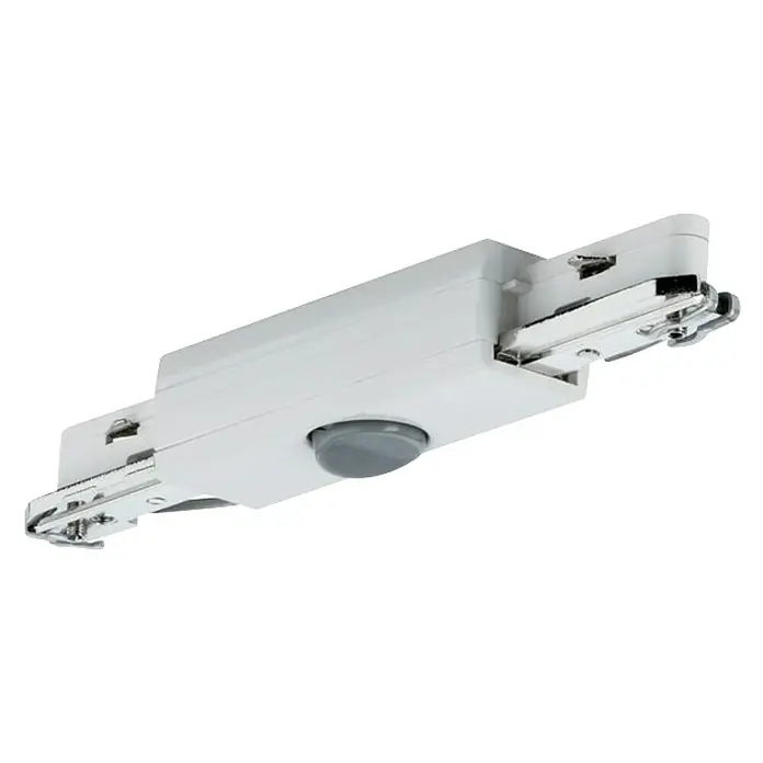 Paulmann URail Verbinder Schienenschalter - L x B: 13,5 x 1,8 cm, Kunststoff, 500 W, Weiß - Vorderansicht