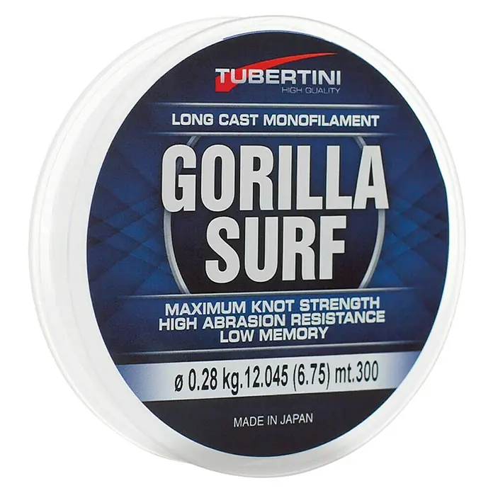 Tubertini Hilo de pesca Gorilla Surf - Ø x L: 0,16 mm x 300 m, Transparente